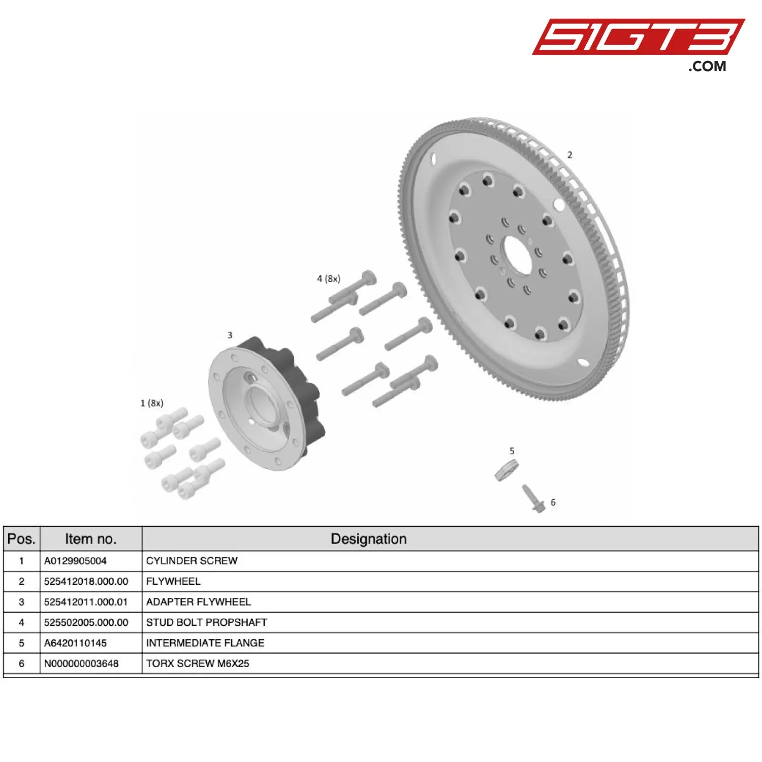 TORX SCREW M6X25 - N000000003648 [Mercedes-AMG GT4] [Mercedes-AMG GT4]  [51GT3]