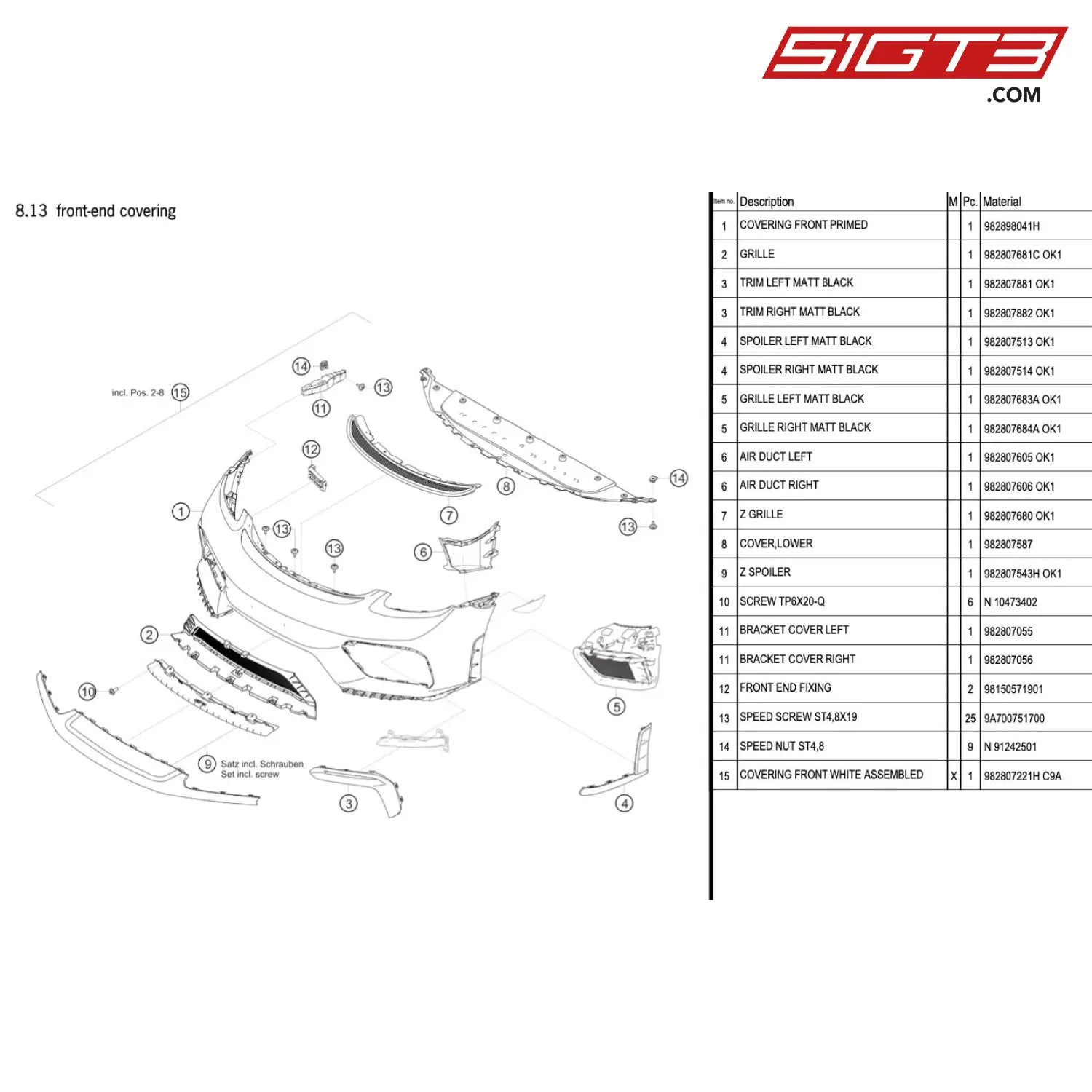 Z SPOILER - 982807543H OK1 [PORSCHE 718 Cayman GT4 Clubsport] [51GT3]