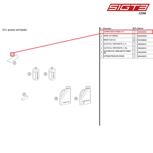 COPPER PASTE OPTIMOLY HT - 00004300400 [PORSCHE 911 GT2 RS Clubsport]