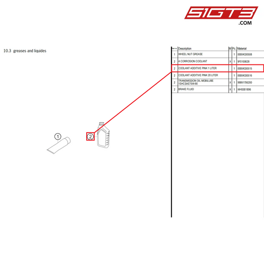 クーラント添加剤 ピンク 1リットル - 00004330515 [ポルシェ 992.1 GT3 カップ]