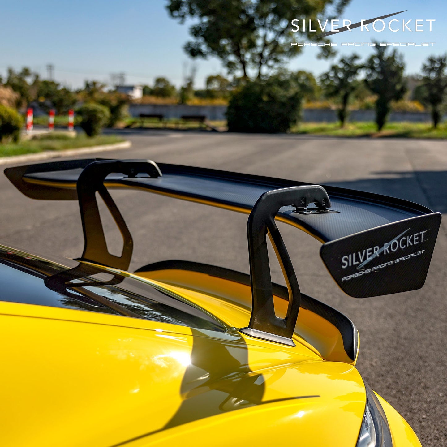 SilverRocket GT4 RS FULL DRY CARBON FIBER WING & SUPPORT PACKAGE [PORSCHE 718 GT4 RS]