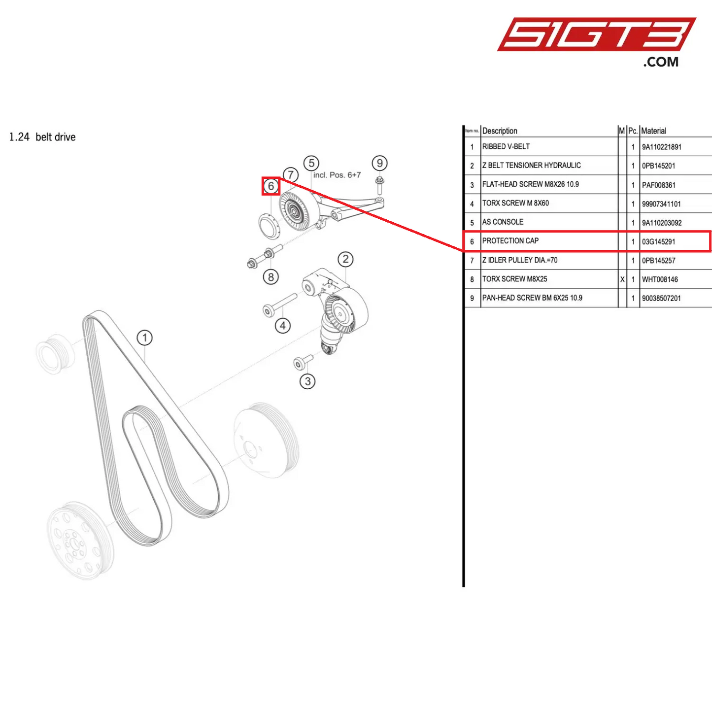 PROTECTION CAP - 03G145291 [PORSCHE 991.1 GT3 Cup (2017)]