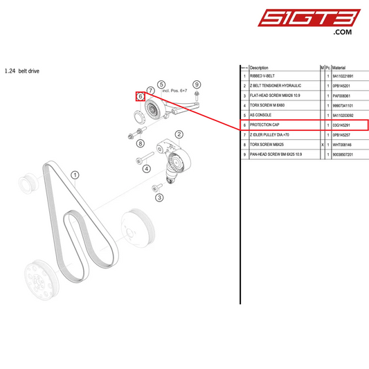 PROTECTION CAP - 03G145291 [PORSCHE 991.1 GT3 Cup (2017)]