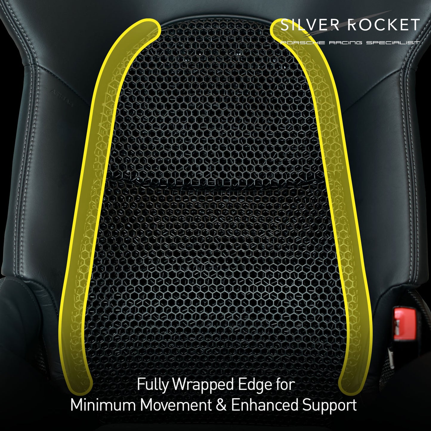 SilverRocket 3D AIR-COOLED POROUS SEAT INSERT FOR PORSCHE LWB SEAT V2.0 [PORSCHE 991 / 992 / GT3 / RS, 981 / 718 / GT4 / RS]