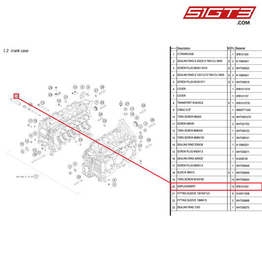 DISPLACEMENT - 0PB101453 [PORSCHE 992.1 GT3 Cup]