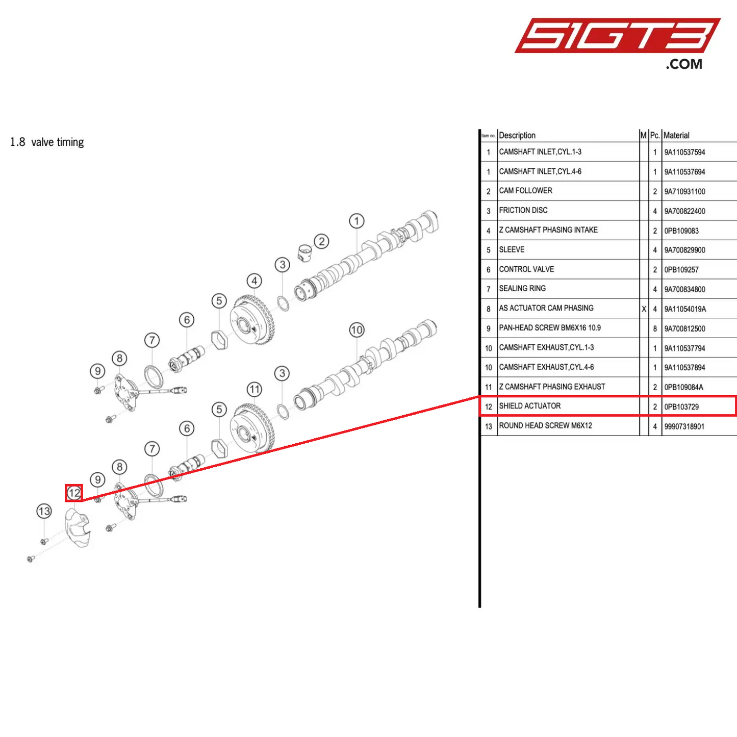 SHIELD ACTUATOR - 0PB103729 [PORSCHE 991.1 GT3 Cup (2017)]