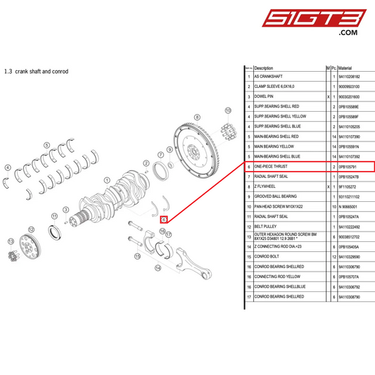 ONE-PIECE THRUST - 0PB105791 [PORSCHE 991.1 GT3 Cup (2017)]