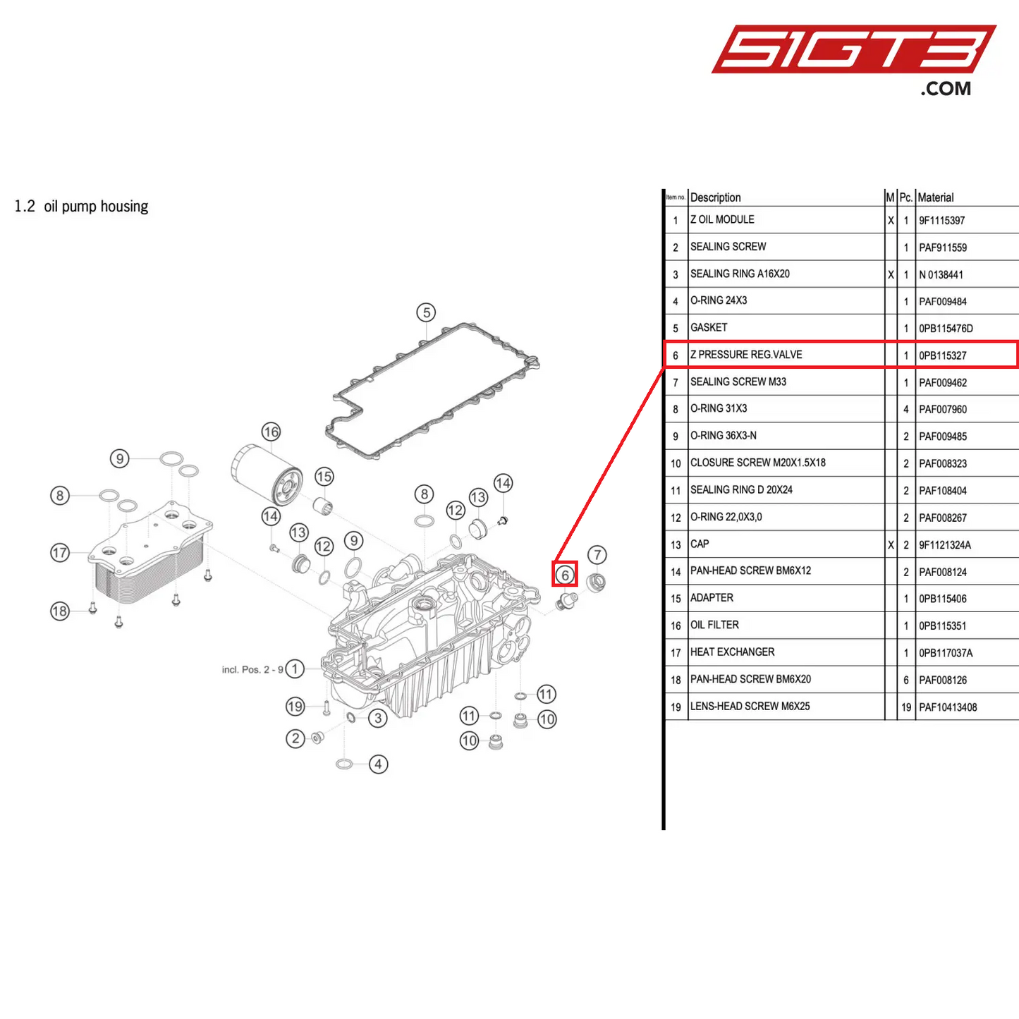 Z PRESSURE REG.VALVE - 0PB115327 [PORSCHE 992.1 GT3 R]