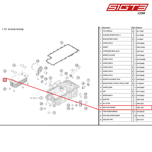 HEAT EXCHANGER - 0PB117037 [PORSCHE 992.1 GT3 Cup]