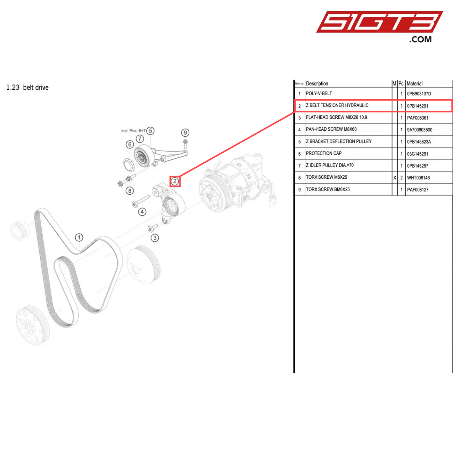 Z BELT TENSIONER HYDRAULIC - 0PB145201 [PORSCHE 718 Cayman GT4 RS Clubsport]