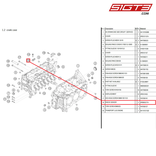 KNOCK SENSOR - 0PB905377A [PORSCHE 718 Cayman GT4 Clubsport]