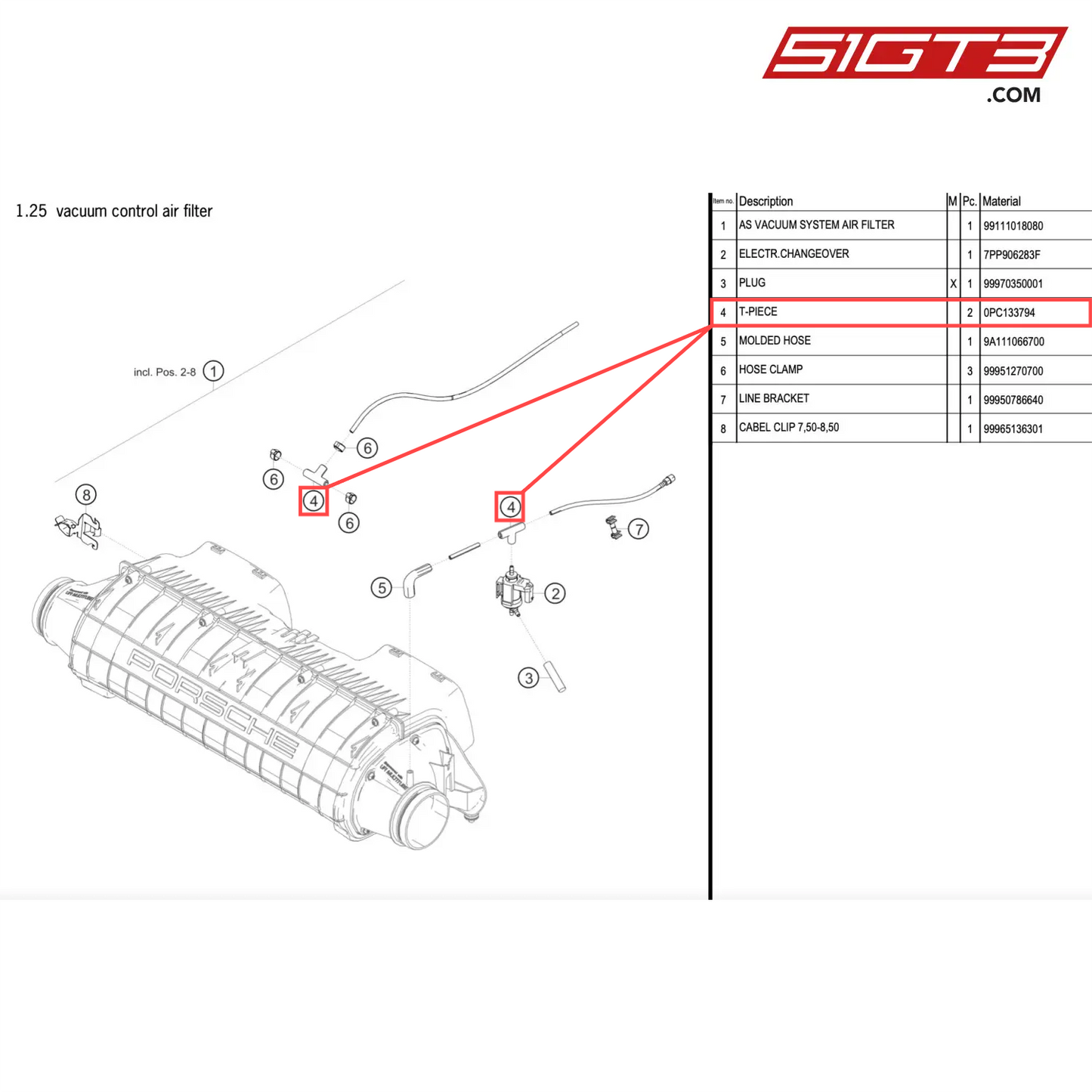 T-PIECE - 0PC133794 [PORSCHE 911 GT2 RS Clubsport]