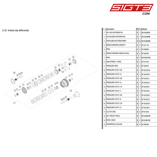 12-Point Head Screw - 9913328249A [Porsche 911 Gt3 Cup Type 991 (Gen1) (2014)] Limited Slip