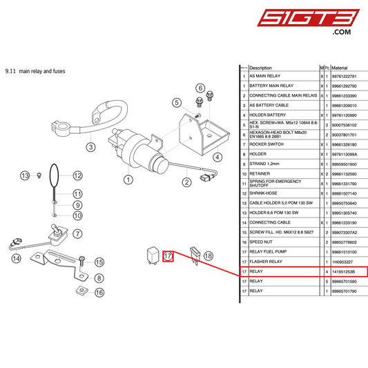RELAY - 141951253B [PORSCHE 997.2 GT3 Cup]