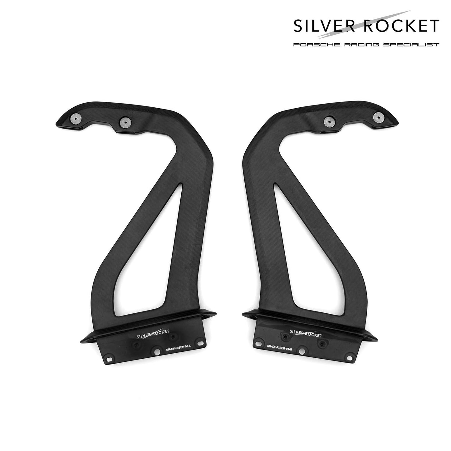 SilverRocket GT4 RS DRY CARBON FIBER 3-INCH WING RISER [PORSCHE 718 GT4 RS]