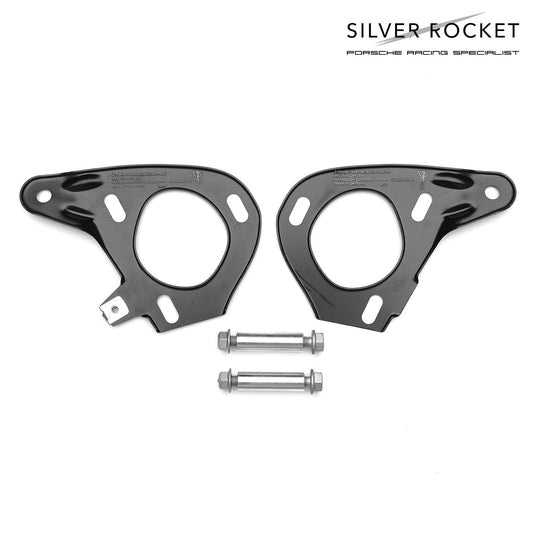 SilverRocket CUSTOMIZED PORSCHE MOTORSPORT STRUT TOWER REINFORCEMENT PLATES - 981504283_8A & 991504284_8A [PORSCHE 981 / 718 / GT4 / RS]