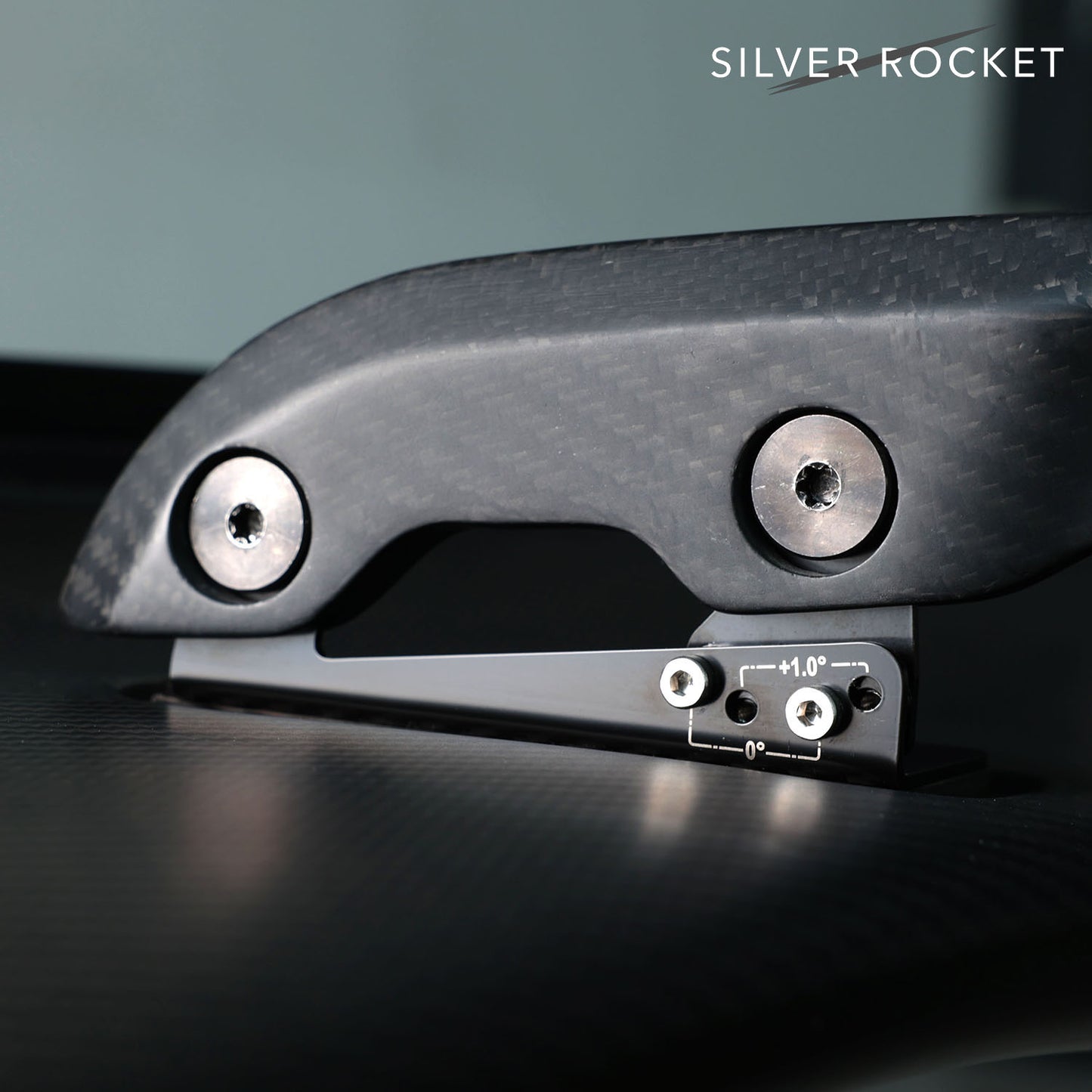 SilverRocket ULTRA PRECISION AOA ADJUSTER FOR SR DRS-1 / CS WING with GT4 RS OEM WING SUPPORT OR SR RISERS [PORSCHE 718 GT4 RS]