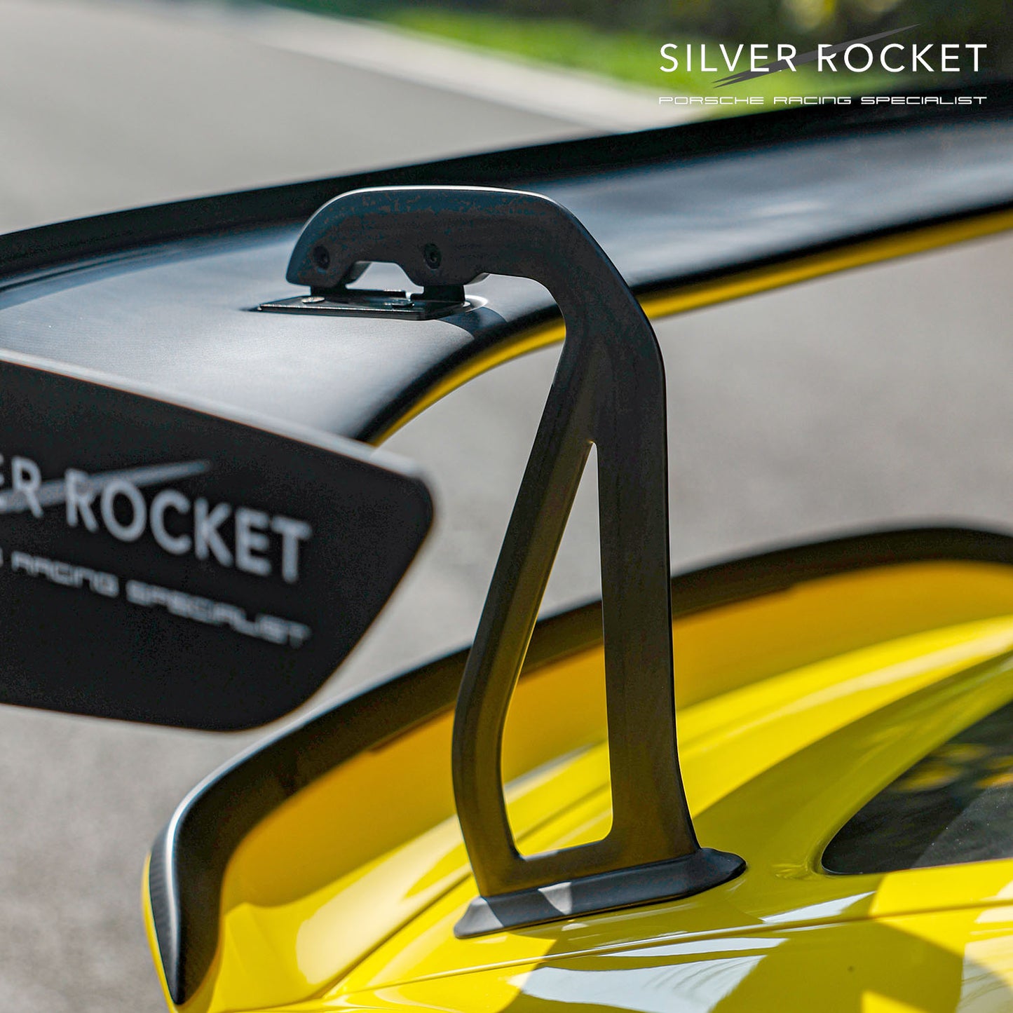 SilverRocket GT4 RS DRY CARBON FIBER 3-INCH WING RISER [PORSCHE 718 GT4 RS]