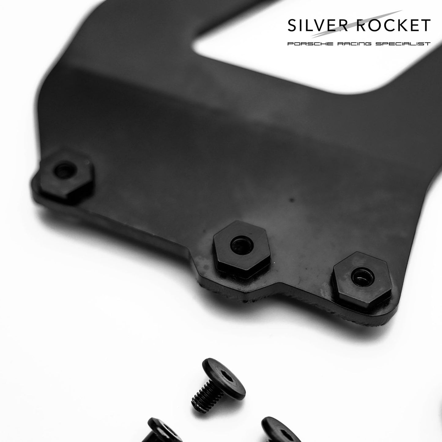 SilverRocket GT4 3-INCH SWAN NECK WING RISER - OEM 2017 ALUMINIUM [PORSCHE 981 / 718 GT4 / Clubsport, 718 GT4 RS Clubsport]