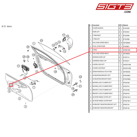 O-RING - WHS001880 [PORSCHE 911 GT3 Cup Type 992]