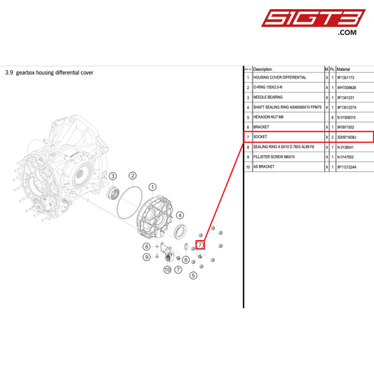 SOCKET - 3D0971838J [PORSCHE 992.1 GT3 Cup]