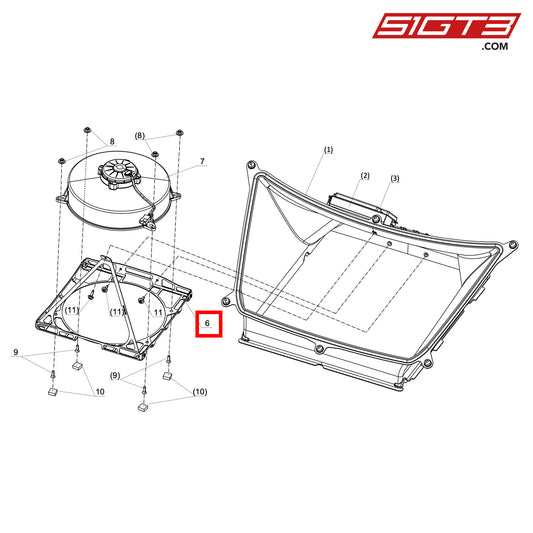 HOLDER ELECTRIC FAN ASSEMBLY - S9 953 221 [Audi R8 GT4]