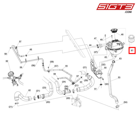 ADAPTER COOLING SYSTEM TESTER (V.A.G. VAS 1274/8) - ASE40153300000 [Audi R8 GT4]