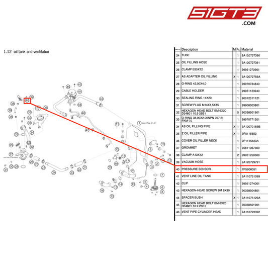 PRESSURE SENSOR - 7P5906051 [PORSCHE 911 GT3 Cup Type 991 (GEN 2)]