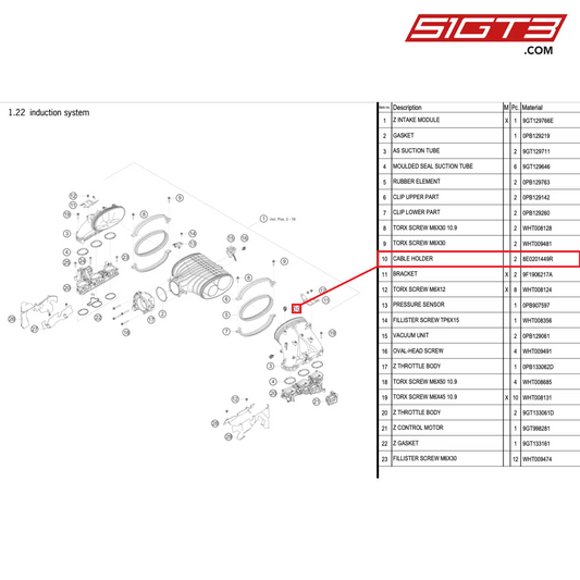 CABLE HOLDER - 8E0201449R [PORSCHE 992.1 GT3 Cup]