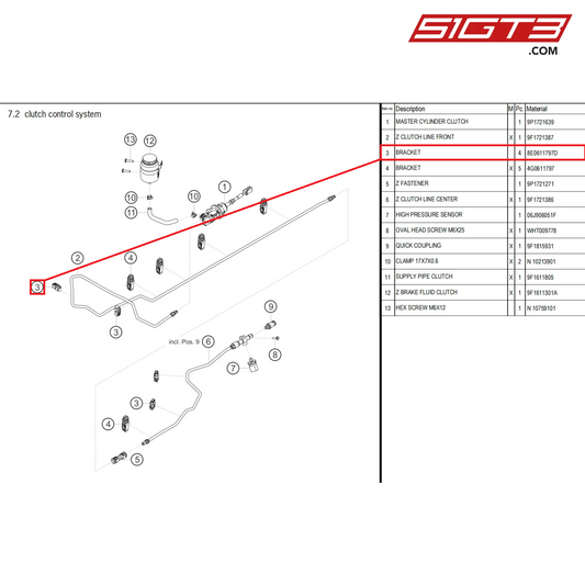 BRACKET - 8E0611797D [PORSCHE 992.1 GT3 Cup]