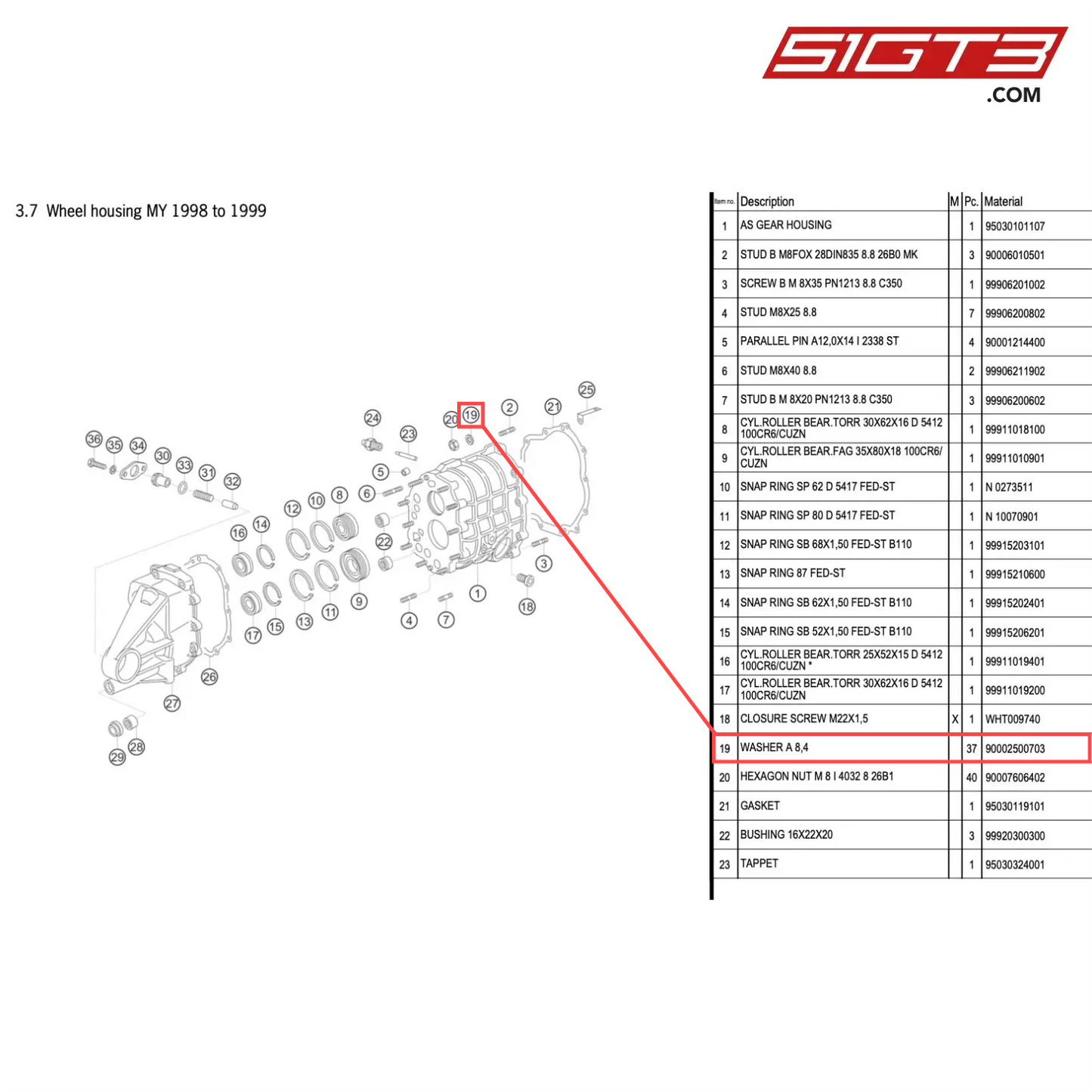 WASHER A 8,4 - 90002500703 [PORSCHE 996 GT3 Cup]