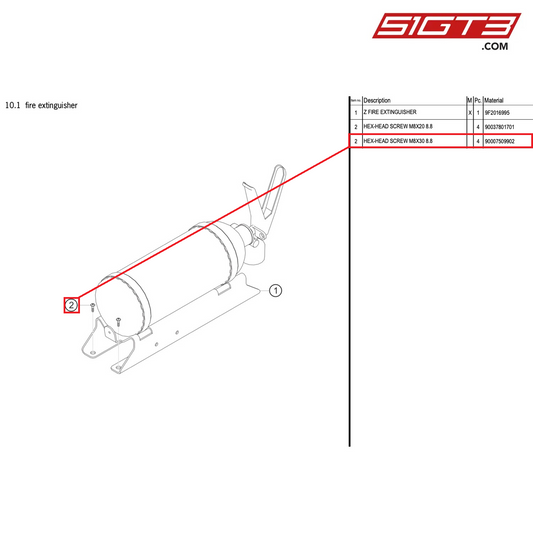 HEX-HEAD SCREW M8X30 8.8 - 90007509902 [PORSCHE 718 Cayman GT4 Clubsport]