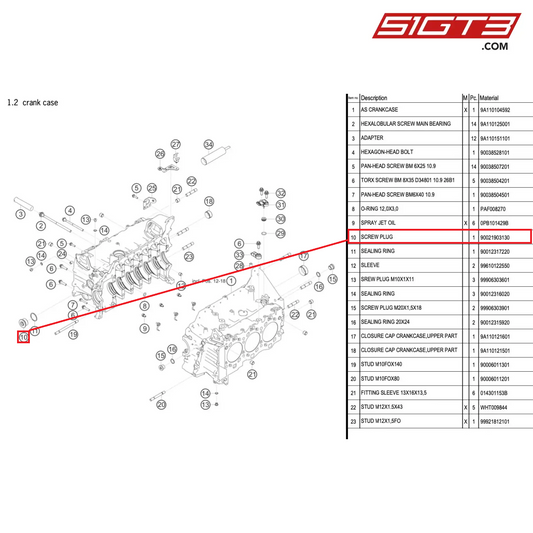 SCREW PLUG - 90021903130 [PORSCHE 991.1 GT3 Cup (2017)]