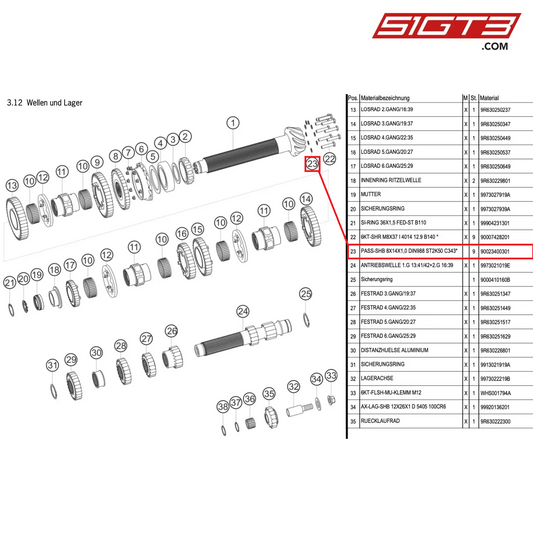SHIM - 90023400301 [PORSCHE 997.1 GT3 R]