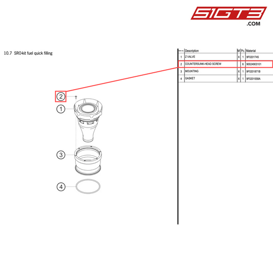 COUNTERSUNK-HEAD SCREW M6X16 - 90024903101 [PORSCHE 911 GT2 RS Clubsport]