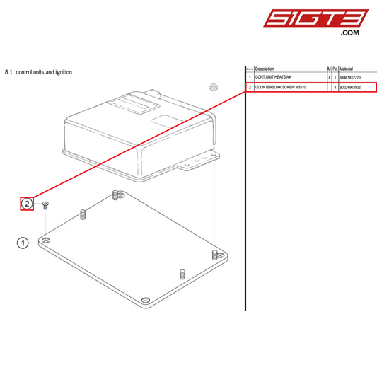 COUNTERSUNK SCREW M5x10 - 90024903502 [PORSCHE 964 Cup]