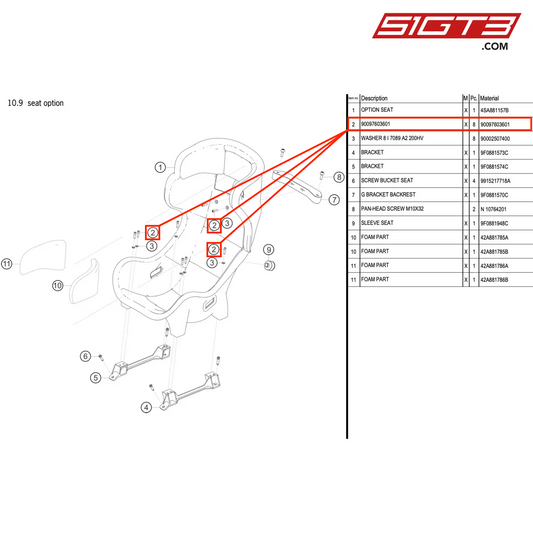 FILLISTER SCREW M8X30 12.9 - 90097603601 [PORSCHE 991.2 GT3 R]