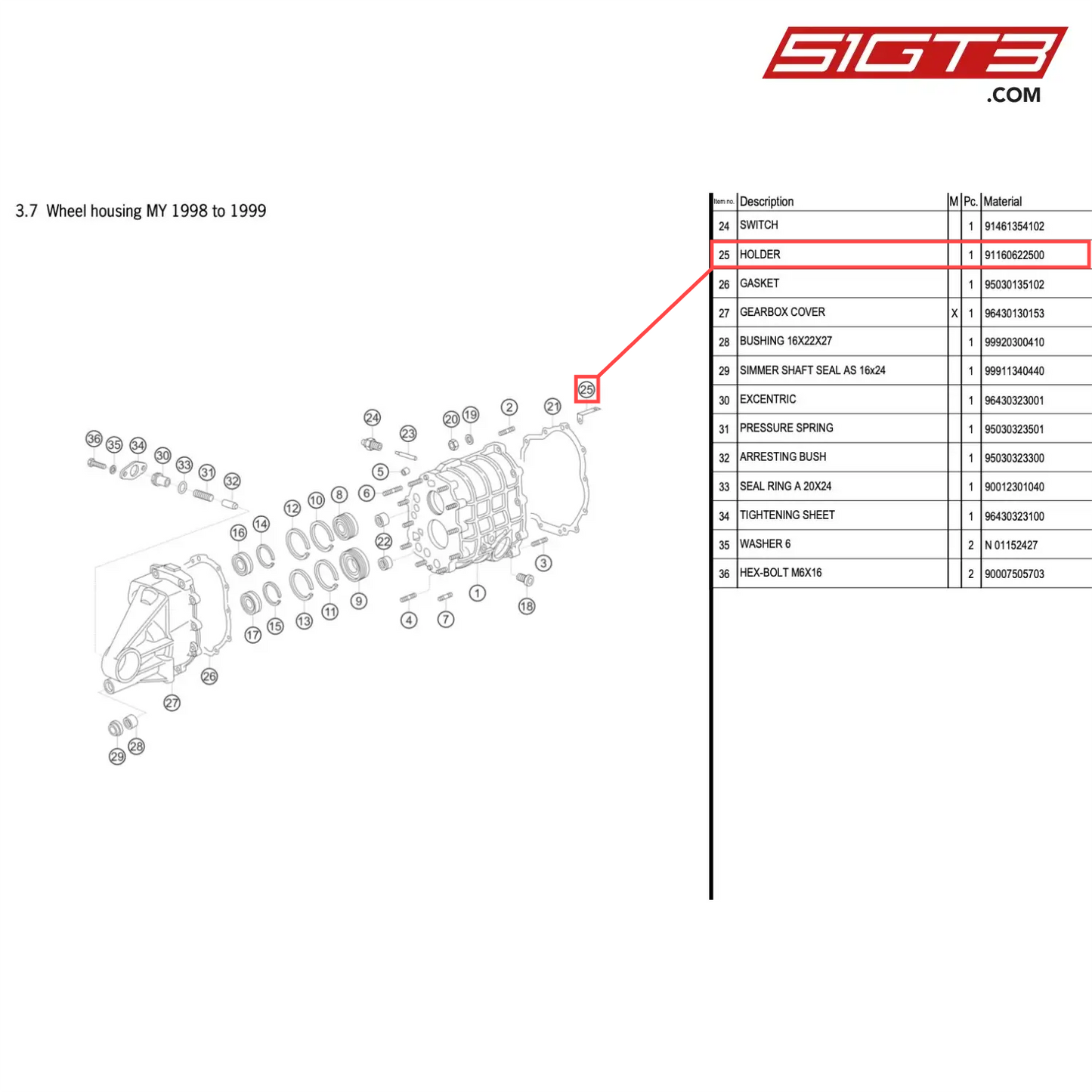 HOLDER - 91160622500 [PORSCHE 996 GT3 Cup]