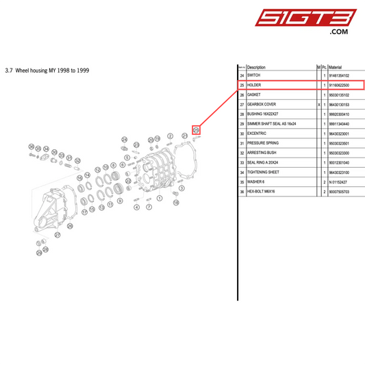 HOLDER - 91160622500 [PORSCHE 996 GT3 Cup]