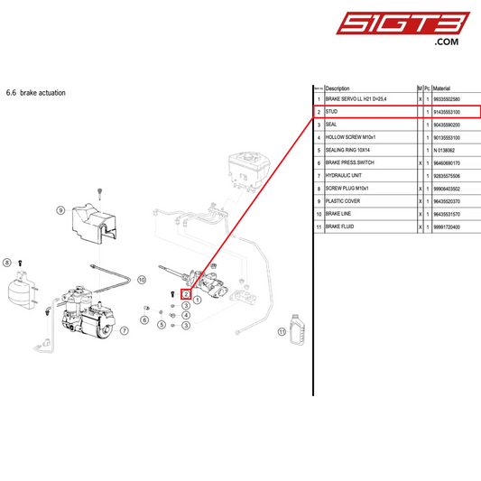 STUD - 91435553100 [PORSCHE 964 Cup]