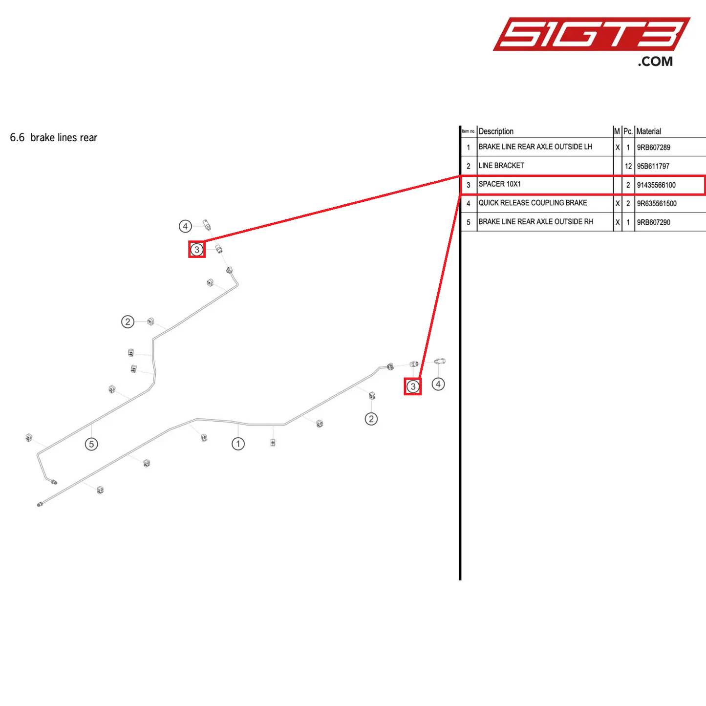 SPACER 10X1 - 91435566100 [PORSCHE 992.1 GT3 R]