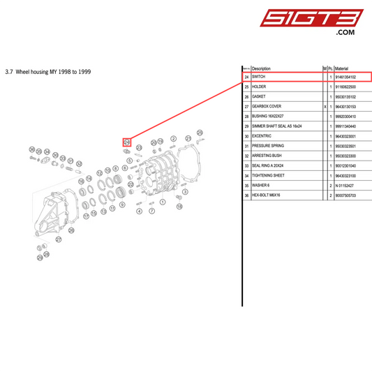 SWITCH - 91461354102 [PORSCHE 996 GT3 Cup]