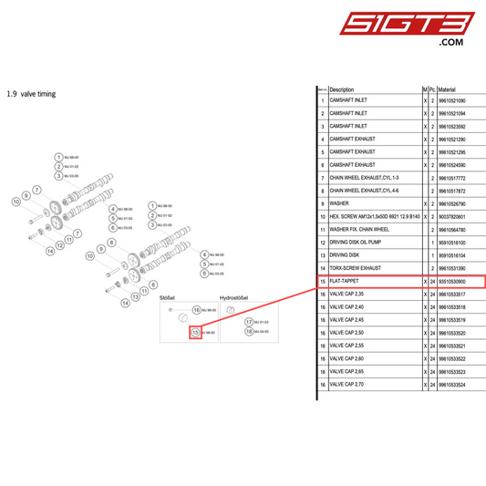 FLAT-TAPPET - 93510530900 [PORSCHE 996 GT3 Cup]