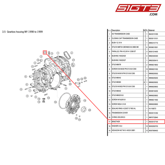 BRAETHER - 95030107100 [PORSCHE 996 GT3 Cup]