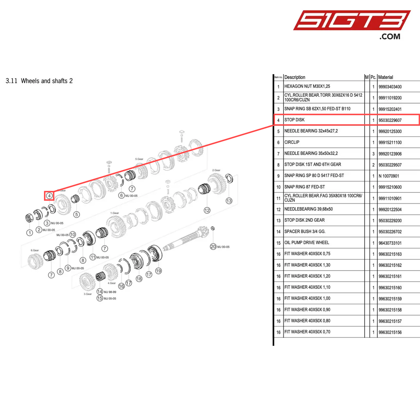 STOP DISK - 95030229607 [PORSCHE 996 GT3 Cup]