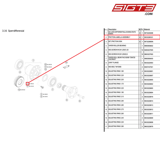 FRICTION-LAMELLA ASSEMBLY - 95033298181 [PORSCHE 996 GT3 Cup]