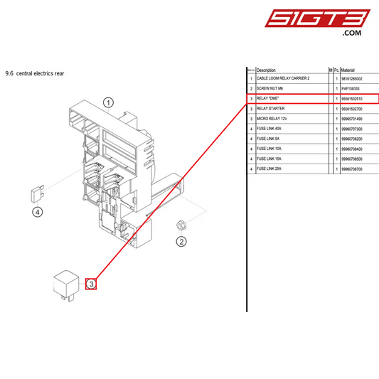 RELAY "DME" - 95561502510 [PORSCHE 718 Cayman GT4 Clubsport]