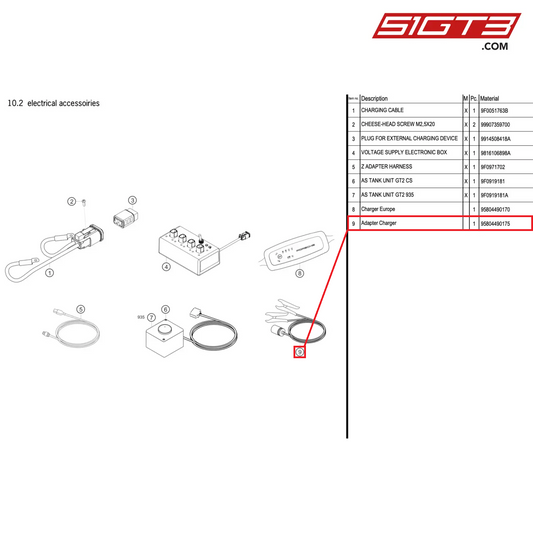 Adapter Charger - 95804490175 [PORSCHE 911 GT2 RS Clubsport]