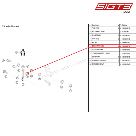 CONNECTING TUBE - 96433360770 [PORSCHE 964 Cup]