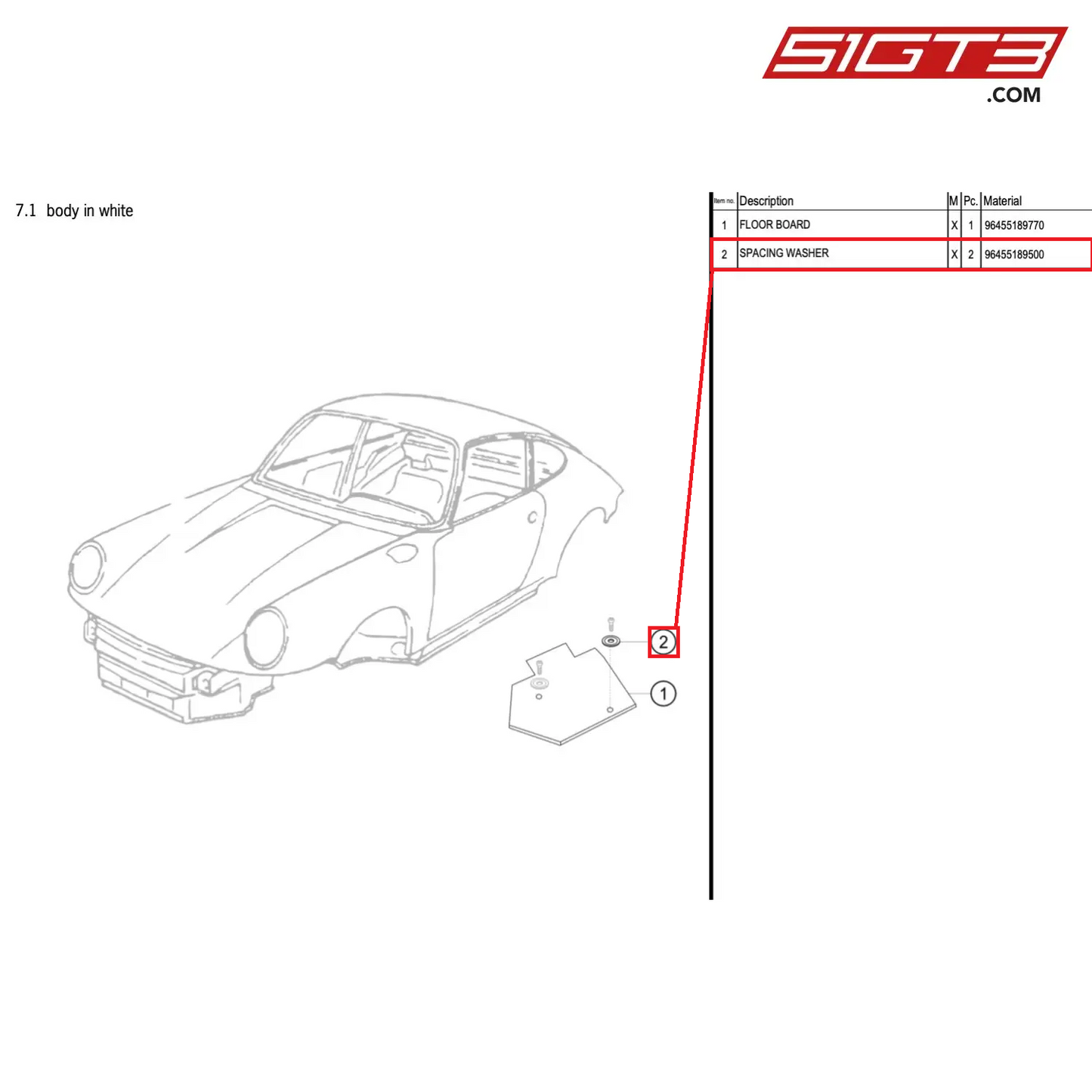 SPACING WASHER - 96455189500 [PORSCHE 964 Cup]